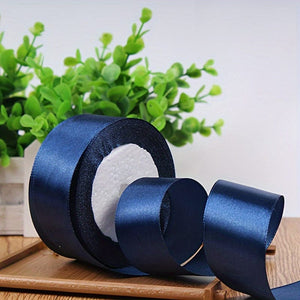 Planet Gates Navy Blue / 4 Cm 40mm Silk Satin Ribbon for Crafts Handmade DIY Gift Wrap Party Wedding Decorative Bouquets Cake Decor Material Short Eye Catching
