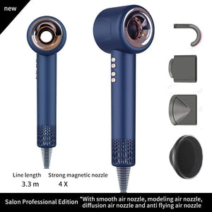 Planet Gates Navy Blue 4 Parts / KR Professional Super Hair Dryer Personal Hair Care Styling Negative ion Salon Tool Constant Anion Electric Leafless Hair Dryers