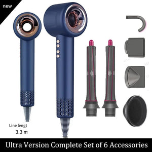 Planet Gates Navy Blue 6 Parts / KR Professional Super Hair Dryer Personal Hair Care Styling Negative ion Salon Tool Constant Anion Electric Leafless Hair Dryers