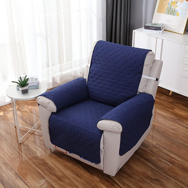 Planet Gates Navy Blue / Recliner 55*200CM/21.7*78.8IN 1pc Waterproof Recliner Cover Sofa Slipcover Washable Recliner Chair Cover Recliner Slipcover For Living Room Non-Slip Furniture Protector For Pets Dogs Cats Living Room Home Decor
