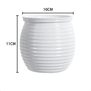 Planet Gates Navy Blue Succulent Hydroponic Plants Pot Self Watering Flowerpot Indoor Mini Planter Pots Tabletop Flower Pot Home Garden Bonsai Decor