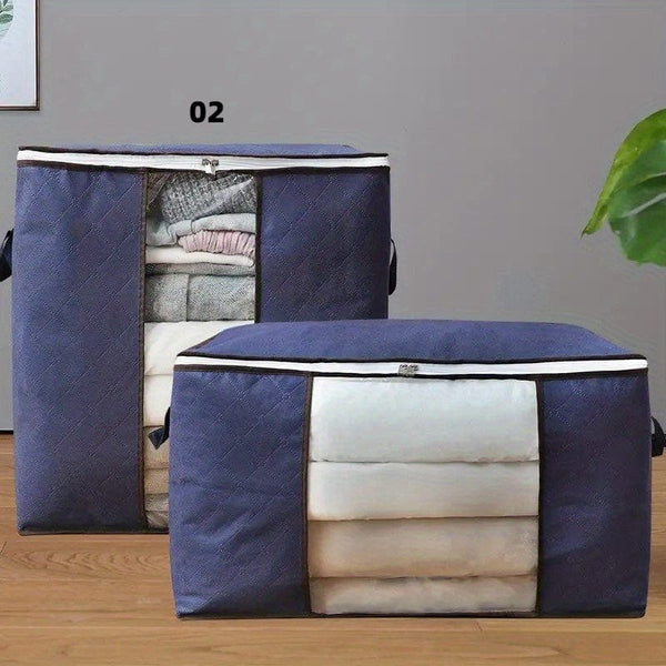 Planet Gates Navy Blue / Vertical Organize Your Closet with This Large Storage Bag - Reinforced Handle, Clear Window, and Sturdy Zippers! Bedroom Accessories