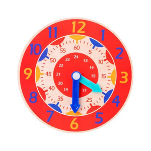 Planet Gates NB111C2 Kids Montessori Wooden Clock Toys Time Learning Teaching Aids Educational Toys For Children Primary School Clever Board Toy