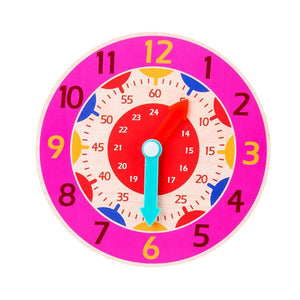Planet Gates NB111C2 Kids Montessori Wooden Clock Toys Time Learning Teaching Aids Educational Toys For Children Primary School Clever Board Toy