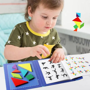 Planet Gates NB138C1 Hot Magnetic 3D Puzzle Geometric Shapes Tangram Jigsaw Board Kids Montessori Games Children Educational Wooden Toys