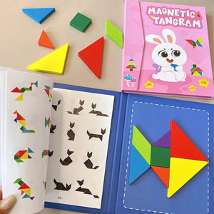 Planet Gates NB138C1 Hot Magnetic 3D Puzzle Geometric Shapes Tangram Jigsaw Board Kids Montessori Games Children Educational Wooden Toys