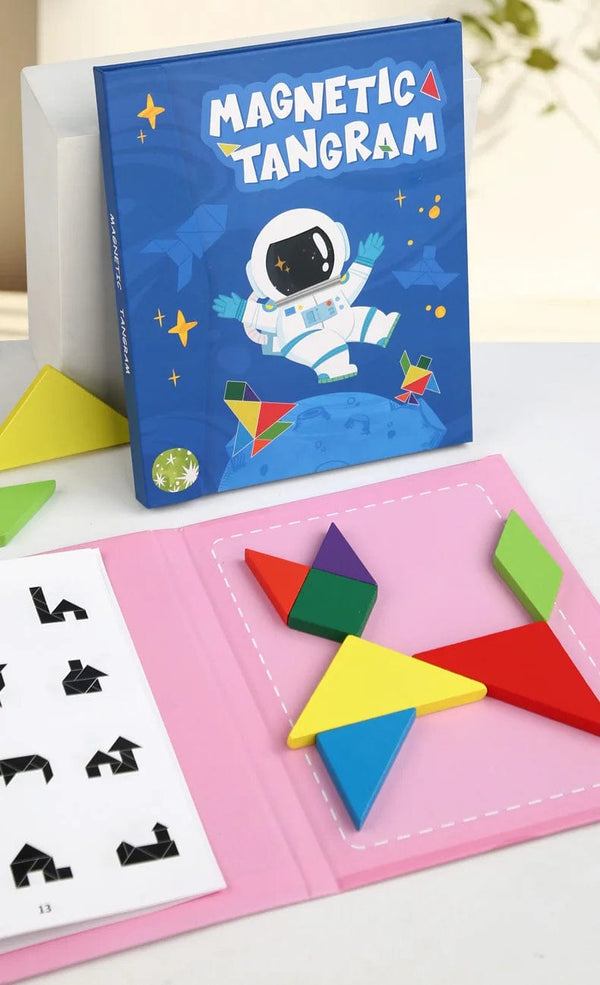 Planet Gates NB138C1 Hot Magnetic 3D Puzzle Geometric Shapes Tangram Jigsaw Board Kids Montessori Games Children Educational Wooden Toys