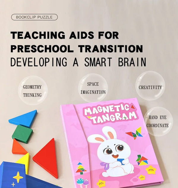 Planet Gates NB138C1 Hot Magnetic 3D Puzzle Geometric Shapes Tangram Jigsaw Board Kids Montessori Games Children Educational Wooden Toys