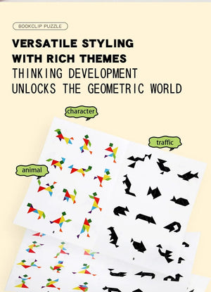 Planet Gates NB138C1 Hot Magnetic 3D Puzzle Geometric Shapes Tangram Jigsaw Board Kids Montessori Games Children Educational Wooden Toys