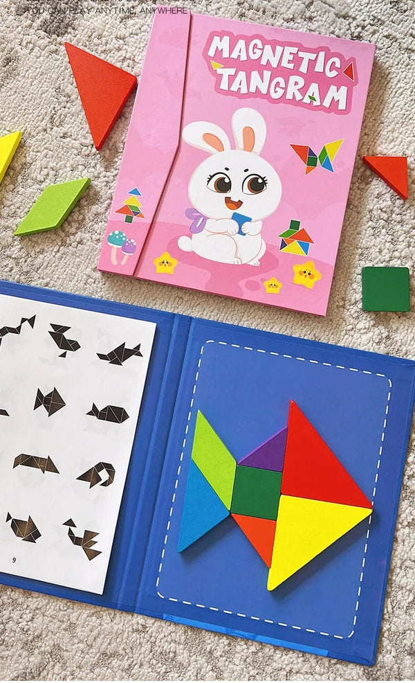 Planet Gates NB138C1 Hot Magnetic 3D Puzzle Geometric Shapes Tangram Jigsaw Board Kids Montessori Games Children Educational Wooden Toys