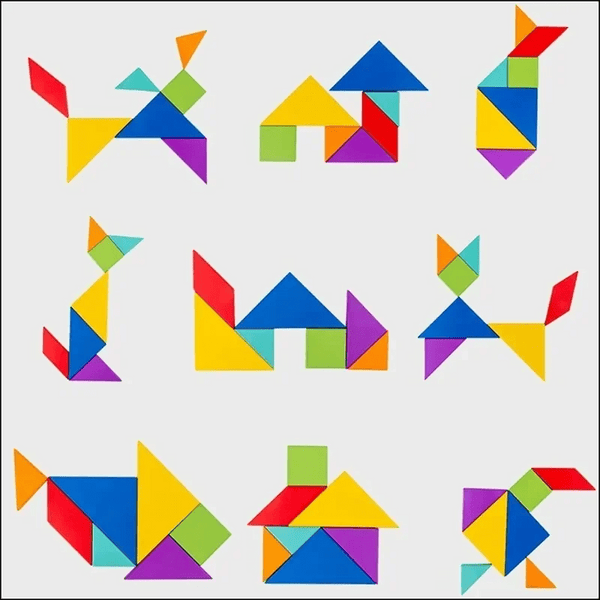 Planet Gates NB138C1 Magnetic 3D Puzzle Book Geometric Shapes Tangram Jigsaw Board Kids Montessori Games Baby Educational Wooden Toys Gifts For Kids