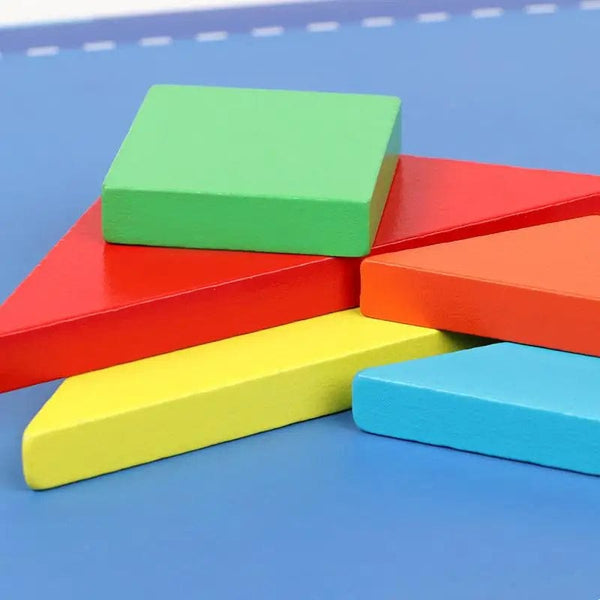 Planet Gates NB138C1 Magnetic 3D Puzzle Book Geometric Shapes Tangram Jigsaw Board Kids Montessori Games Baby Educational Wooden Toys Gifts For Kids