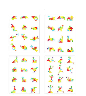 Planet Gates NB138C1 Magnetic 3D Puzzle Book Geometric Shapes Tangram Jigsaw Board Kids Montessori Games Baby Educational Wooden Toys Gifts For Kids