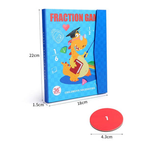 Planet Gates NB19C1 Children Magnetic Fraction Learning Math Toys Wooden Fraction Book Set Parish Teaching Aids Arithmetic Learning Educational Toys