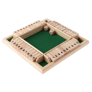 Planet Gates NB200C1 Deluxe Four Sided 10 Numbers Shut The Box Board Game Set Dice Party Club Drinking Games for Adults Families