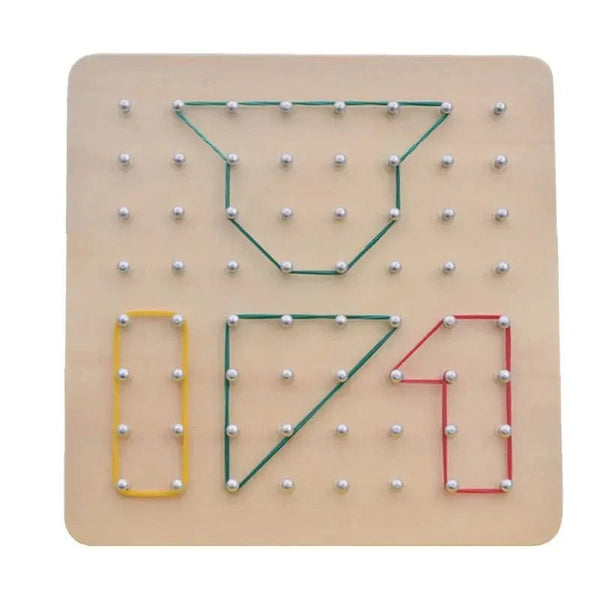 Planet Gates NB205C1 Montessori Geometry Math Teaching Aids For Children Shape Pegboard Puzzle Game Early Childhood Educational Wooden Toys Gifts