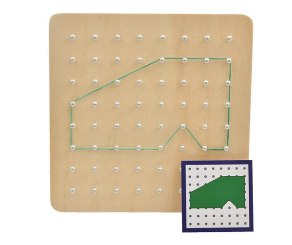 Planet Gates NB205C1 Montessori Geometry Math Teaching Aids For Children Shape Pegboard Puzzle Game Early Childhood Educational Wooden Toys Gifts