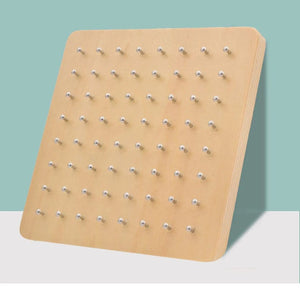 Planet Gates NB205C1 Montessori Geometry Math Teaching Aids For Children Shape Pegboard Puzzle Game Early Childhood Educational Wooden Toys Gifts