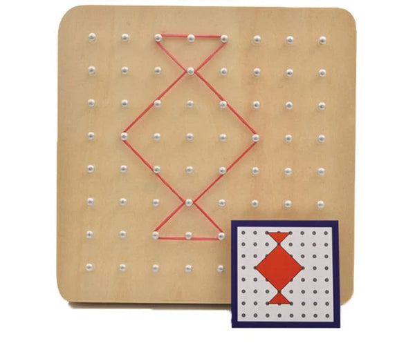 Planet Gates NB205C1 Montessori Geometry Math Teaching Aids For Children Shape Pegboard Puzzle Game Early Childhood Educational Wooden Toys Gifts