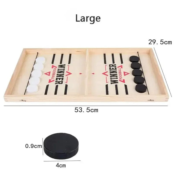 Planet Gates NB215C1-Large Table Hockey Paced Sling Puck Board Game Fast Sling Puck Winner Party Game Adult Child Family Game Desktop Battle Board Game