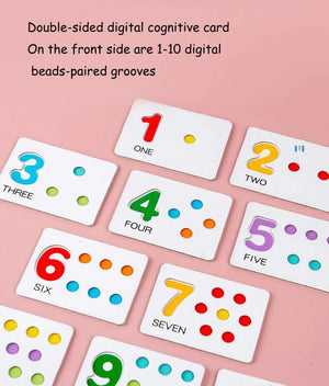 Planet Gates NB240C1 Clip Beads Wooden Toy Kids Sorting Bowl Toddler Learning Activities Fine Motor Skills Toy Preschool Early Educational Montessori