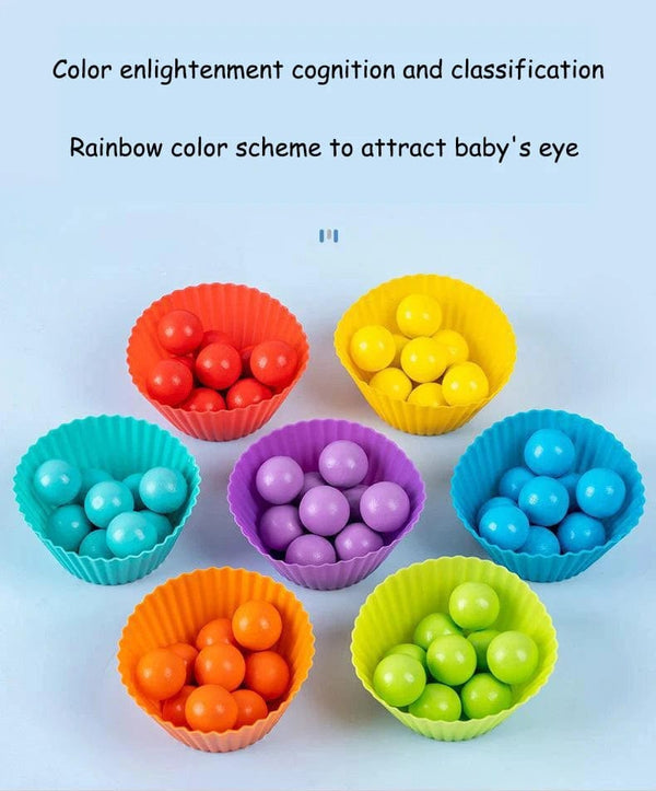 Planet Gates NB240C1 Clip Beads Wooden Toy Kids Sorting Bowl Toddler Learning Activities Fine Motor Skills Toy Preschool Early Educational Montessori