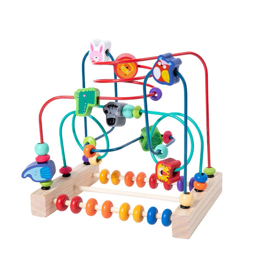 Planet Gates NB250C2 Montessori Maze Circles Around Beads Abacus Math Puzzle Early Learning Educational Wooden Toys For Children Kids