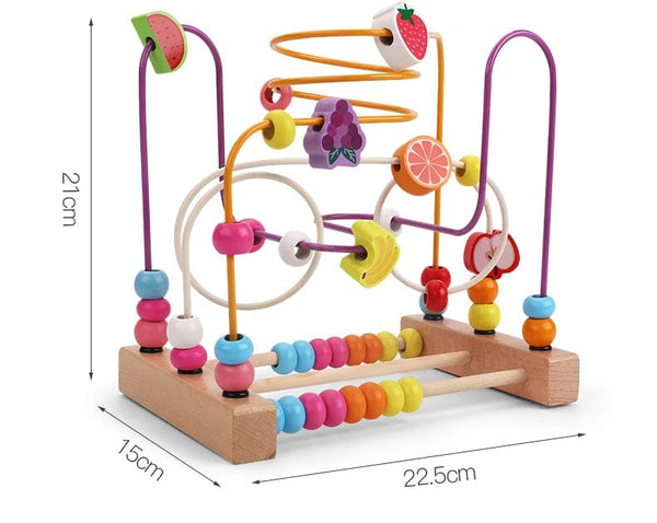 Planet Gates NB270C1 Montessori Maze Circles Around Beads Abacus Math Puzzle Early Learning Educational Wooden Toys For Children Kids
