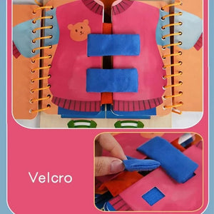 Planet Gates NB310C1 Montessori Toys Early Education Children Life Skills Tying Shoelaces Zipper Buckles Wooden Multi-layer Busy Board Puzzle Gift