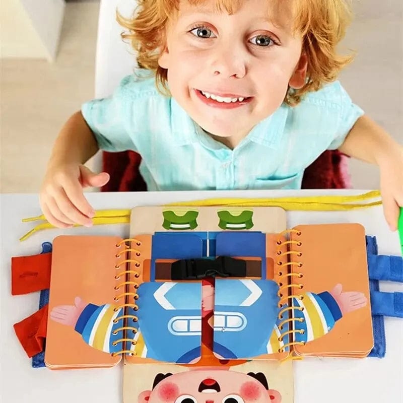 Planet Gates NB310C1 Montessori Toys Early Education Children Life Skills Tying Shoelaces Zipper Buckles Wooden Multi-layer Busy Board Puzzle Gift