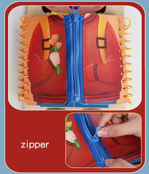 Planet Gates NB310C1 Montessori Toys Early Education Children Life Skills Tying Shoelaces Zipper Buckles Wooden Multi-layer Busy Board Puzzle Gift