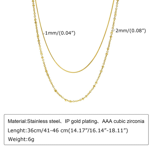 Planet Gates NC-1328G Gold Plated Lariat Necklace for Women, Double Laryered Long Chain Drop Pendant Choker Necklaces Fashion Gifts