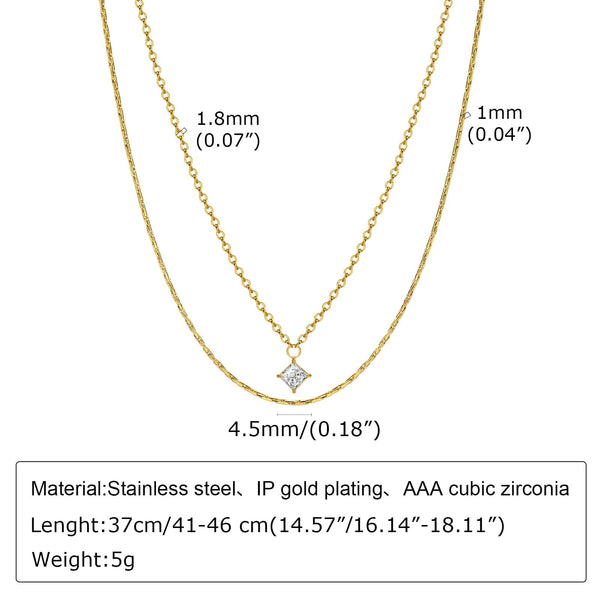 Planet Gates NC-1330G Gold Plated Lariat Necklace for Women, Double Laryered Long Chain Drop Pendant Choker Necklaces Fashion Gifts
