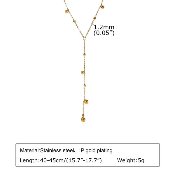 Planet Gates NC-1438G Gold Plated Lariat Necklace for Women, Double Laryered Long Chain Drop Pendant Choker Necklaces Fashion Gifts