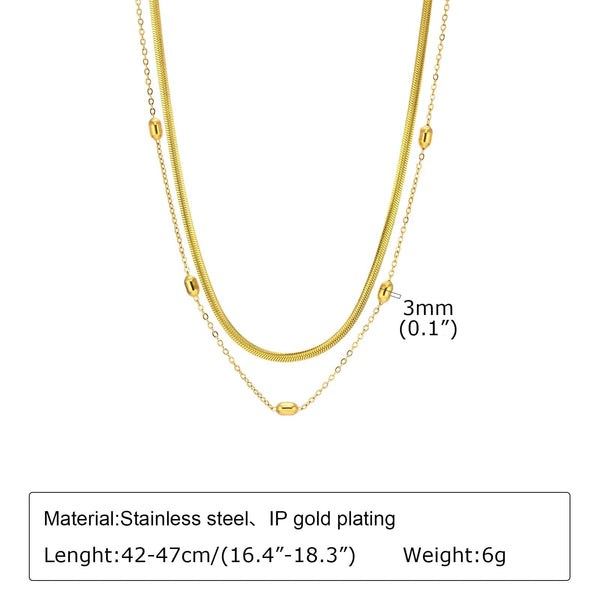 Planet Gates NC-1494G Gold Plated Lariat Necklace for Women, Double Laryered Long Chain Drop Pendant Choker Necklaces Fashion Gifts