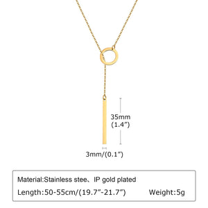 Planet Gates NC-1575G Gold Plated Lariat Necklace for Women, Double Laryered Long Chain Drop Pendant Choker Necklaces Fashion Gifts