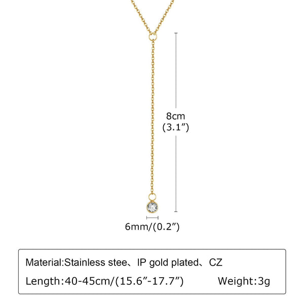 Planet Gates NC-1576G Gold Plated Lariat Necklace for Women, Double Laryered Long Chain Drop Pendant Choker Necklaces Fashion Gifts