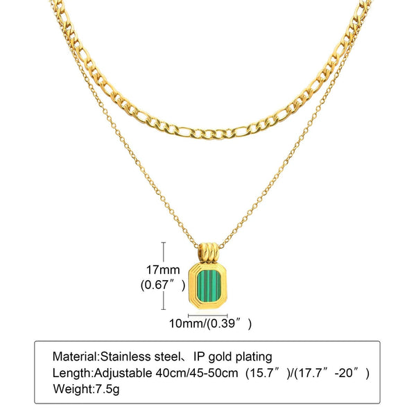 Planet Gates NC-849GG Gold Plated Lariat Necklace for Women, Double Laryered Long Chain Drop Pendant Choker Necklaces Fashion Gifts