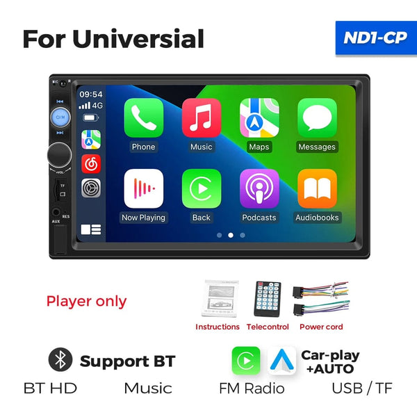 Planet Gates ND1-CP-CAM Navifly ND1 2 din Car Radio 7" HD Touch Screen Autoradio Multimedia Player Universal Car Stereo MP5 Player BT SWC TF FM Camera