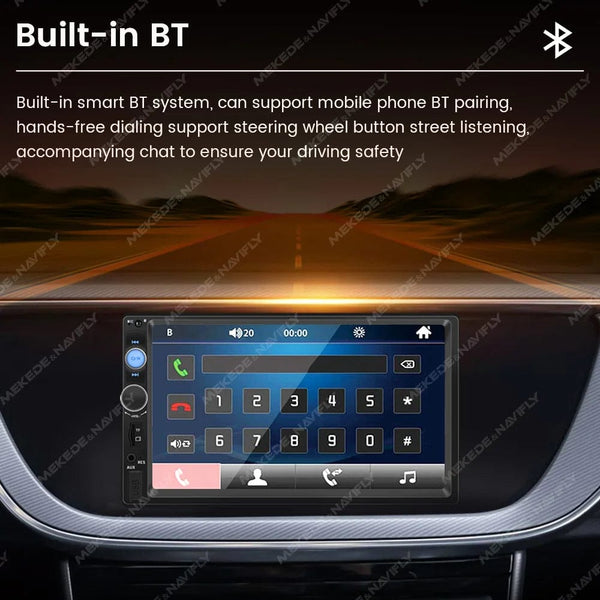 Planet Gates ND1-CP-CAM Navifly ND1 2 din Car Radio 7" HD Touch Screen Autoradio Multimedia Player Universal Car Stereo MP5 Player BT SWC TF FM Camera