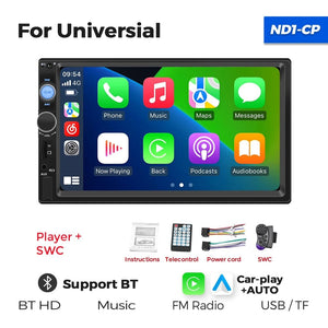 Planet Gates ND1-CP-CAM Navifly ND1 2 din Car Radio 7" HD Touch Screen Autoradio Multimedia Player Universal Car Stereo MP5 Player BT SWC TF FM Camera