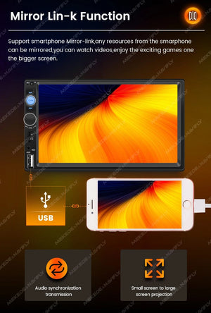 Planet Gates ND1-CP-CAM Navifly ND1 2 din Car Radio 7" HD Touch Screen Autoradio Multimedia Player Universal Car Stereo MP5 Player BT SWC TF FM Camera