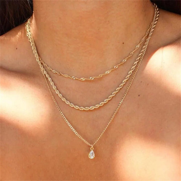 Planet Gates NE-0053-18 Vintage Silver-plate Geometric Exaggerated Artificial Pearl Chain Necklace For Women Female Fashion Boho Y2K Girl Jewelry Gift