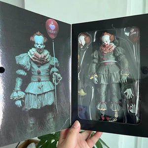 Planet Gates NECA Pennywise Joker Action Figure Toy Doll Horror Halloween Christmas Gift 18cm Bookshelf Ornament