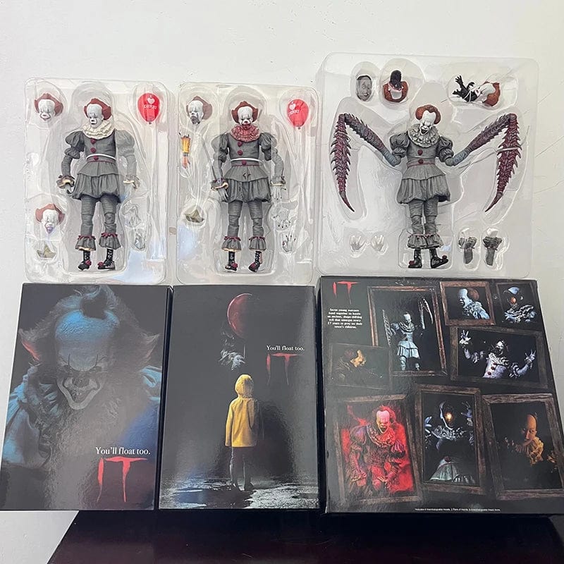 Planet Gates NECA Pennywise Joker Action Figure Toy Doll Horror Halloween Christmas Gift 18cm Bookshelf Ornament