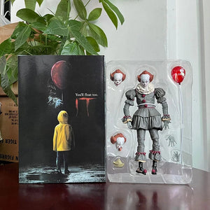Planet Gates NECA Pennywise Joker Action Figure Toy Doll Horror Halloween Christmas Gift 18cm Bookshelf Ornament