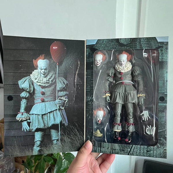 Planet Gates NECA Pennywise Joker Action Figure Toy Doll Horror Halloween Christmas Gift 18cm Bookshelf Ornament