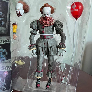Planet Gates NECA Pennywise Joker Action Figure Toy Doll Horror Halloween Christmas Gift 18cm Bookshelf Ornament