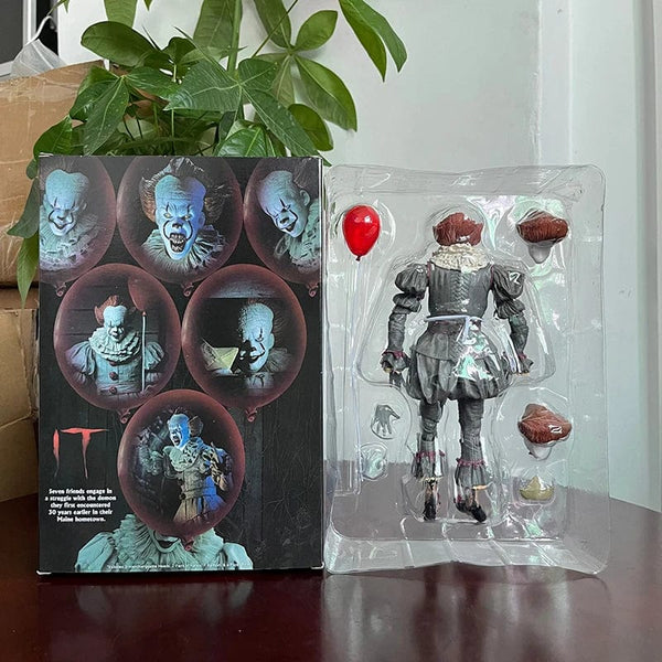 Planet Gates NECA Pennywise Joker Action Figure Toy Doll Horror Halloween Christmas Gift 18cm Bookshelf Ornament