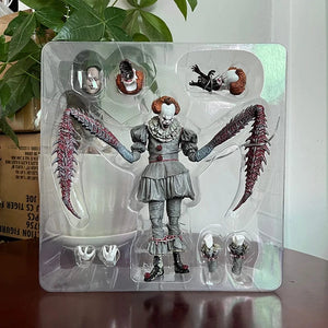 Planet Gates NECA Pennywise Joker Action Figure Toy Doll Horror Halloween Christmas Gift 18cm Bookshelf Ornament